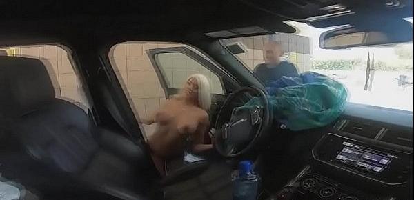  Thickie from car wash rides random dudes hard cock